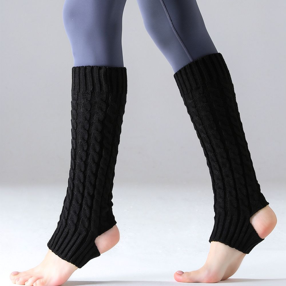 Boot Sock Slouchy - Kablo Örgü Desenli Diz Altı Çoraplar,