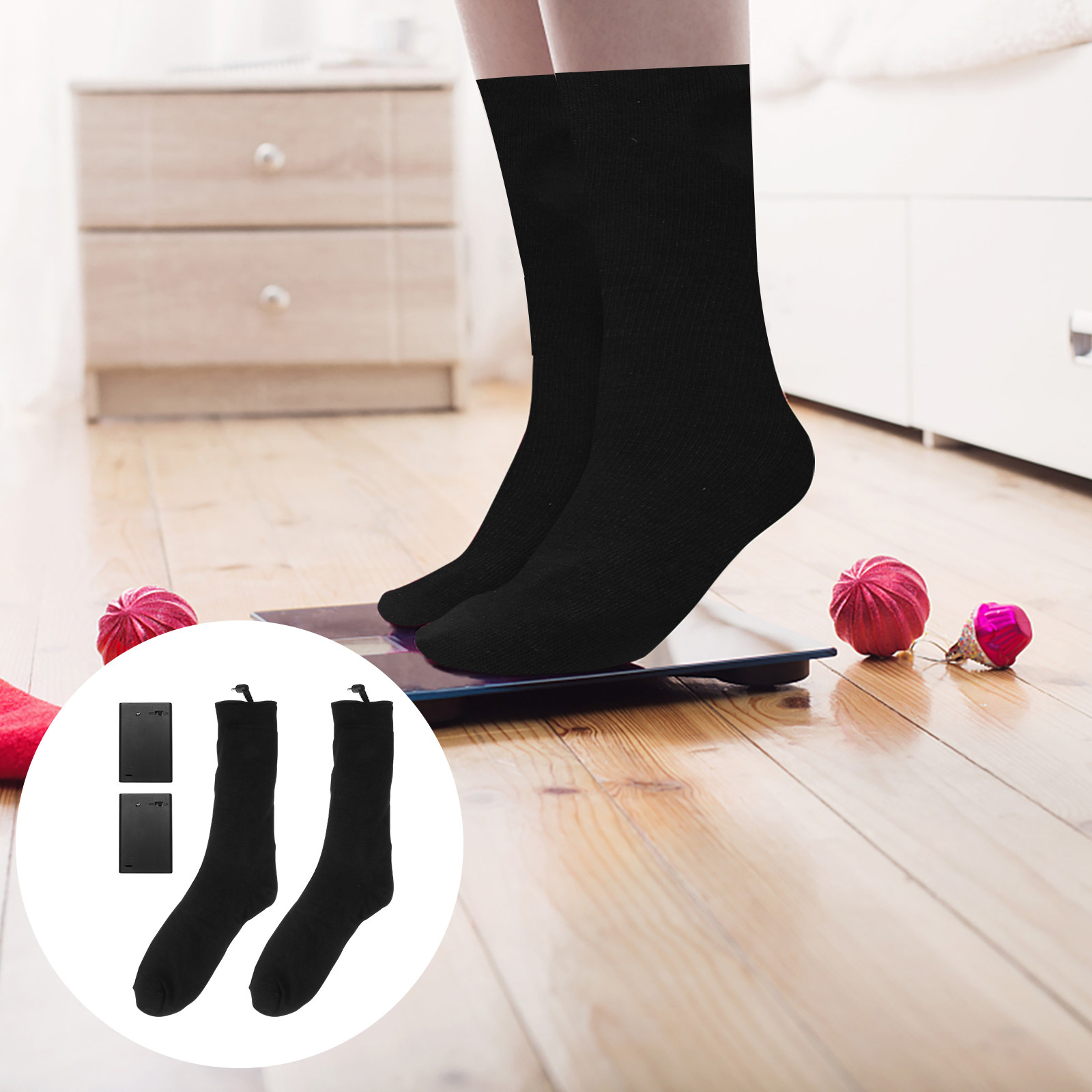 Thermal Sock Winter - Elektrikli Isıtmalı Çoraplar, Pille Çalışan, Kışlık,