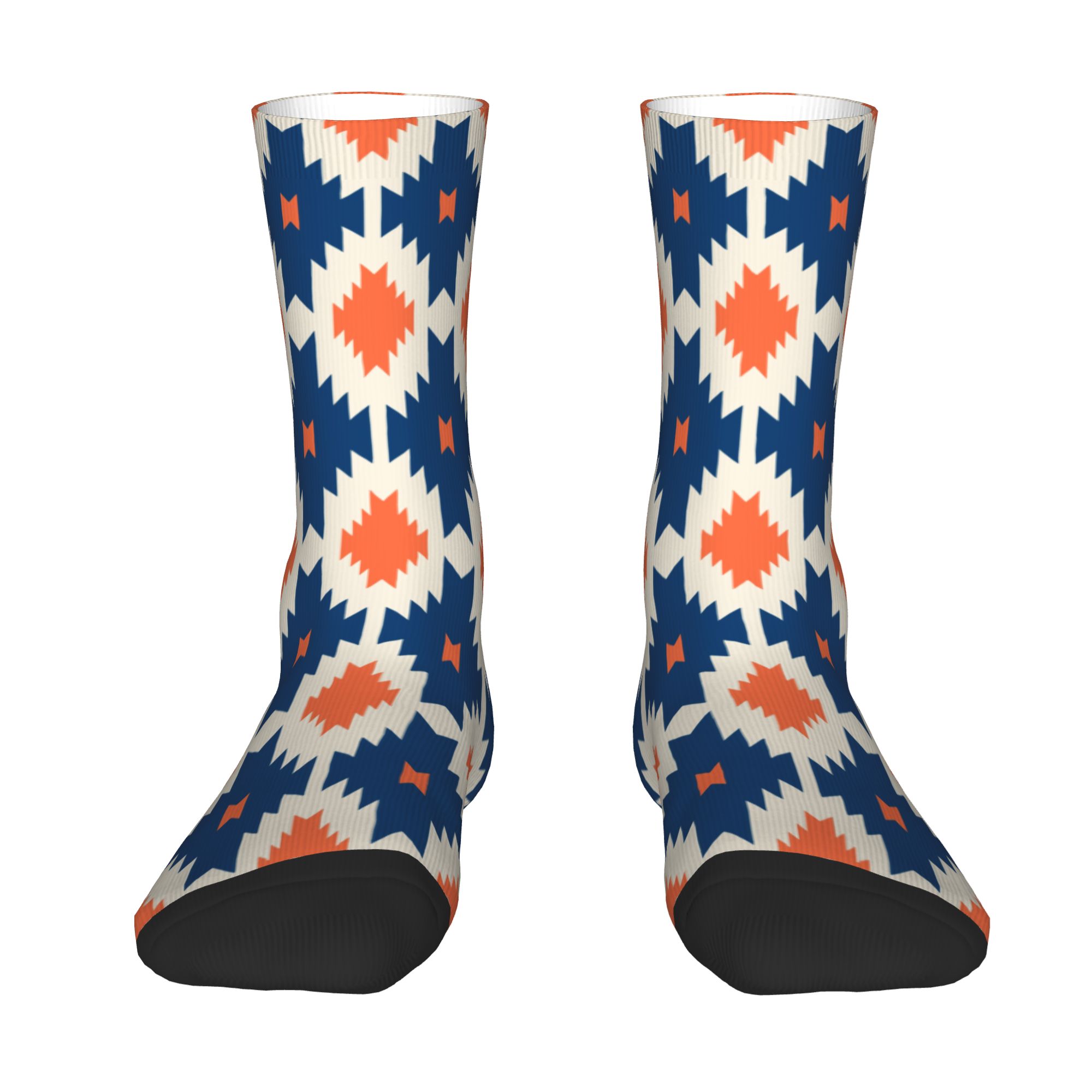 Dress Sock Men - Özel Renkli Aztek Güneybatı Navajo Desenli