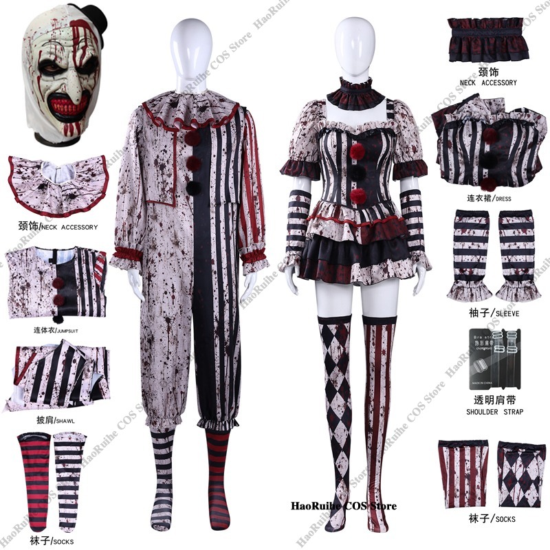 Dress Sock Men - Yeni Terrifier Sanat Palyaço Joker Cosplay